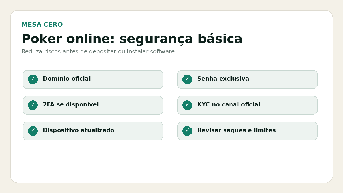Segurança e funcionamento do poker online